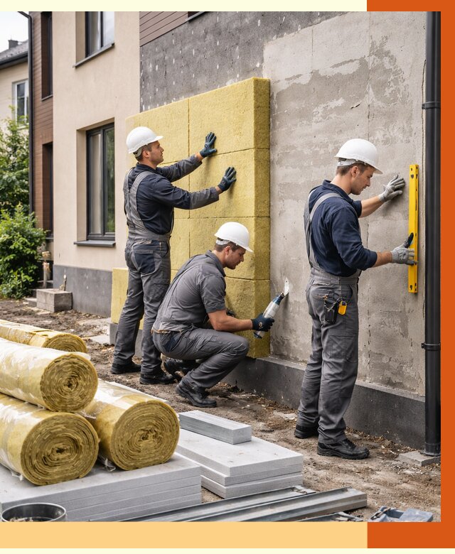 Утепление таунхауса в Сорочинске от 7436 руб/м2 — комплекс под ключ | ТепломастерСрч