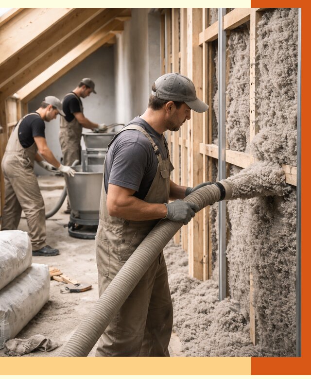 Утепление таунхауса эковатой в Сорочинске от 2272 руб./м² — монтаж и задувка | ТепломастерСрч