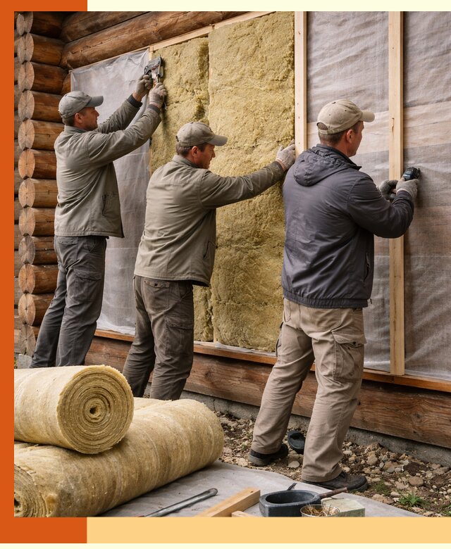 Утепление деревянного дома в Сорочинске эффективными технологиями