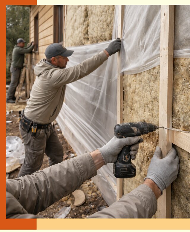 Утепление дома из бруса в Сорочинске качественно и долговечно