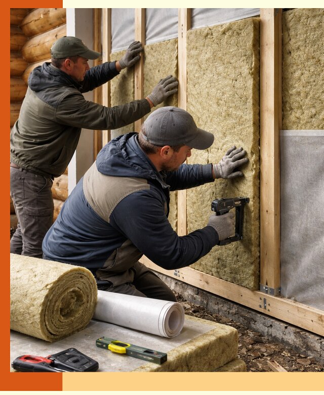 Утепление бревенчатого дома под ключ в Сорочинске