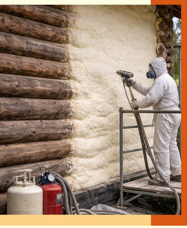 Утепление бревенчатого дома ППУ в Сорочинске под ключ от 6455 руб. | ТепломастерСрч