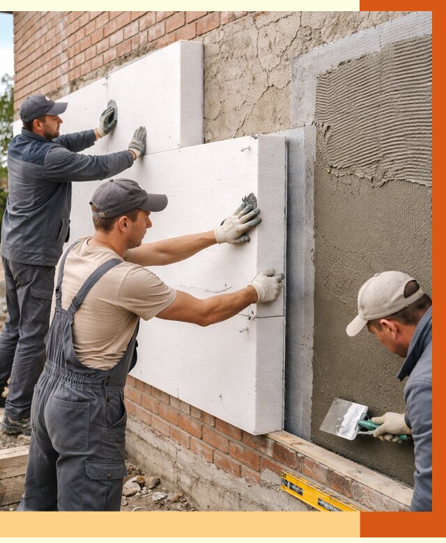 Утепление кирпичного дома в Сорочинске от 4338 руб. под ключ | ТепломастерСрч