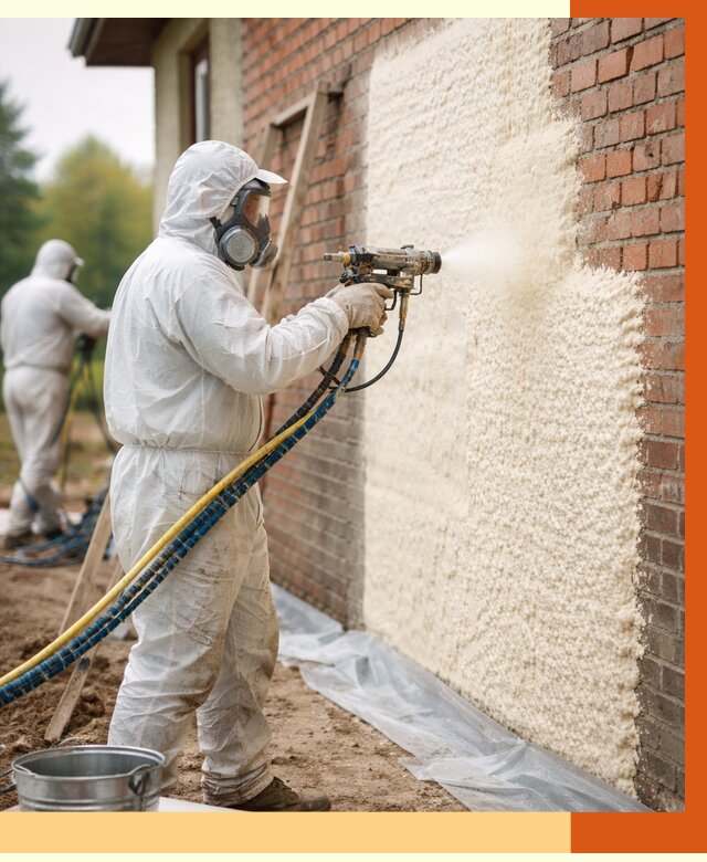 Утепление кирпичного дома ППУ в Сорочинске под ключ от 6713 руб. | ТепломастерСрч