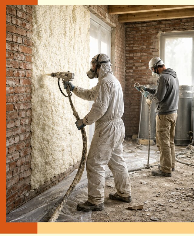 Утепление кирпичного дома пенополиуретаном в Сорочинске