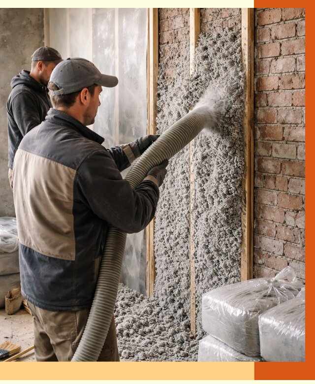 Утепление кирпичного дома эковатой в Сорочинске от 2427 руб./м² | ТепломастерСрч