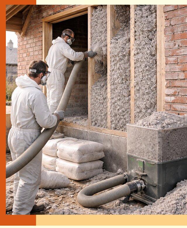 Утепление кирпичного дома эковатой в Сорочинске