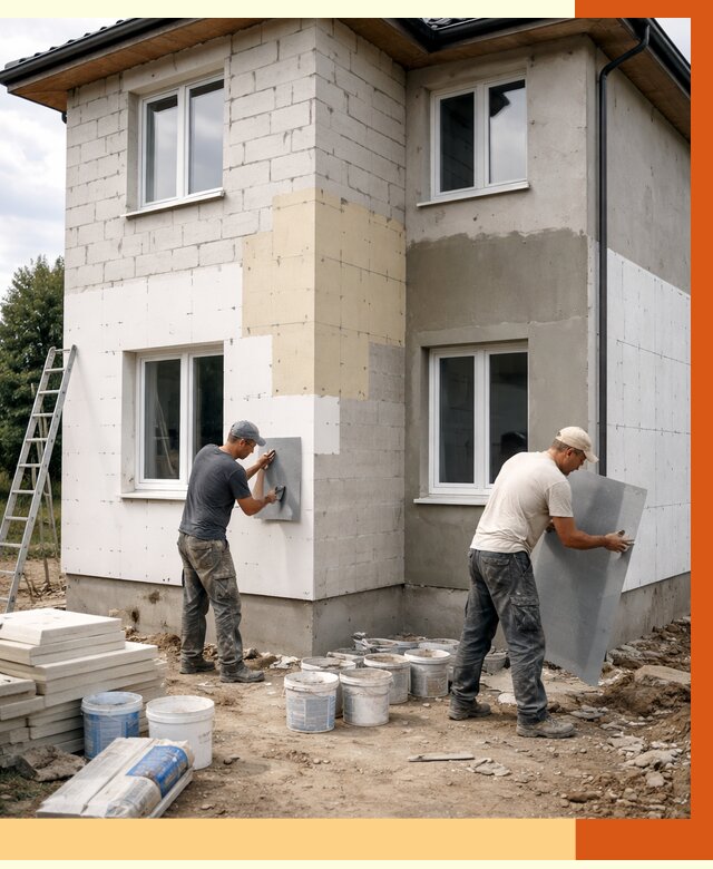 Утепление дома из газобетона в Сорочинске от 4338 руб./м² — заказать у ТепломастерСрч