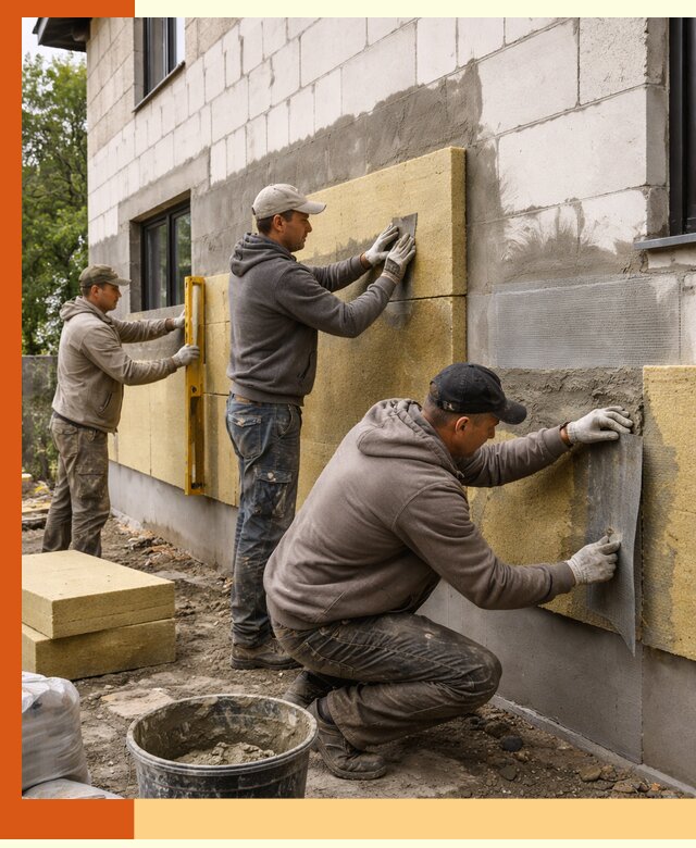 Утепление дома из газобетона в Сорочинске качественно и долговечно