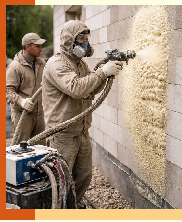 Утепление дома из газобетона ППУ в Сорочинске — надежная теплоизоляция