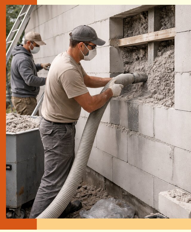 Утепление дома из газобетона эковатой в Сорочинске