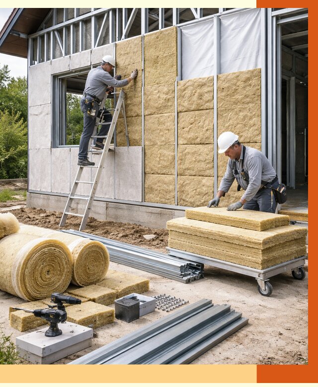 Утепление дома из ЛСТК в Сорочинске от 5371 руб./м² — профессионально | ТепломастерСрч