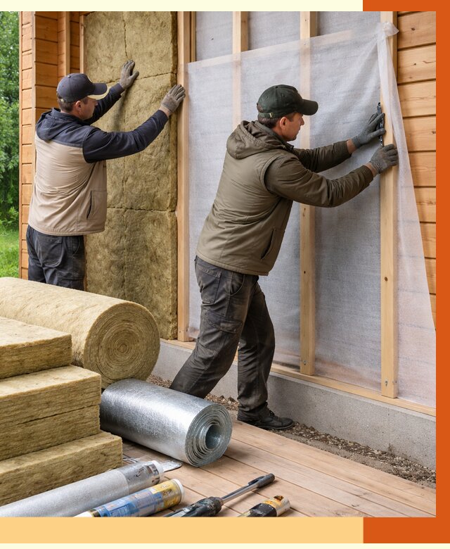 Утепление дома из двойного бруса в Сорочинске от 4957 руб./м² — ТепломастерСрч под ключ