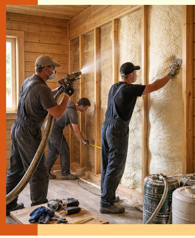 Утепление бани пенополиуретаном (ППУ) в Сорочинске