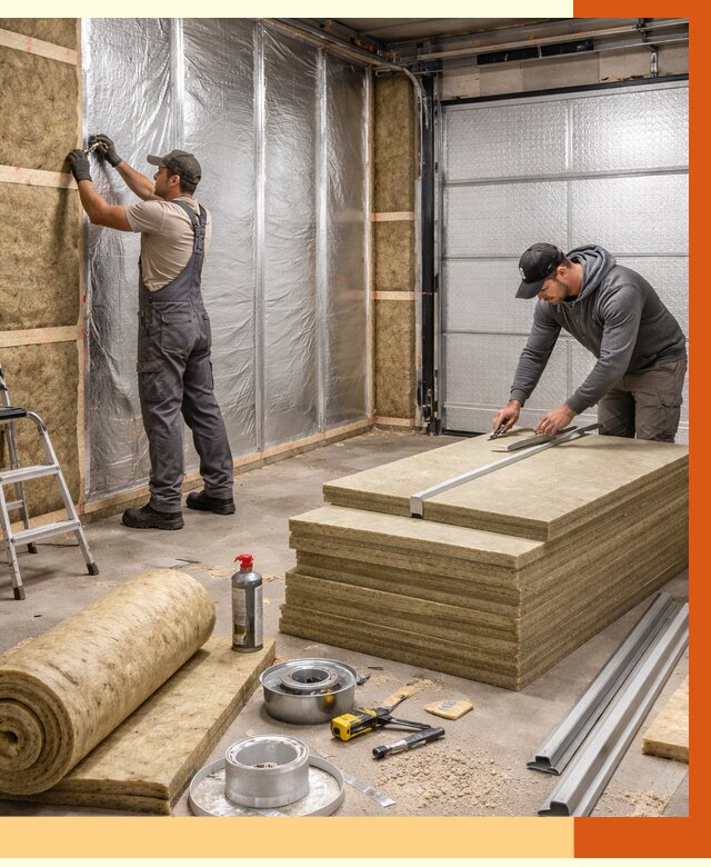 Утепление гаража в Сорочинске от 4648 руб/м2 — комплексное утепление ворот и стен | ТепломастерСрч