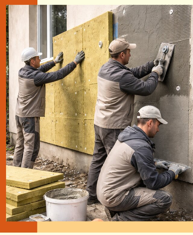 Утепление фасада под штукатурку в Сорочинске — энергоэффективная технология