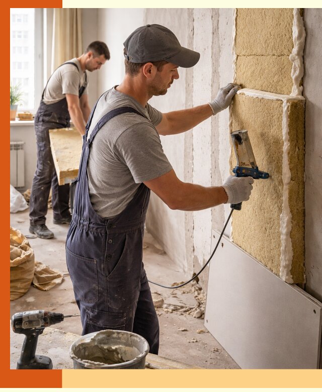 Утепление стен изнутри в Сорочинске — качественно и эффективно