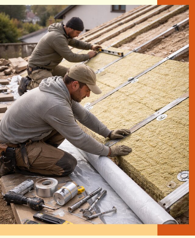 Утепление крыши снаружи в Сорочинске под ключ от 1239 руб./м2 | ТепломастерСрч