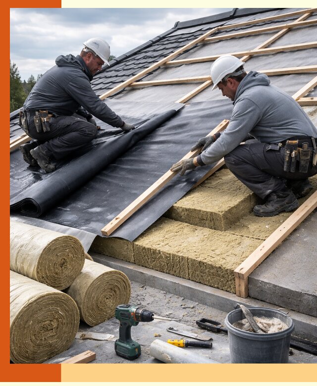 Утепление крыши снаружи в Сорочинске: профессиональная теплоизоляция
