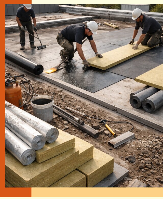 Утепление плоской крыши в Сорочинске — надежная теплоизоляция и герметизация