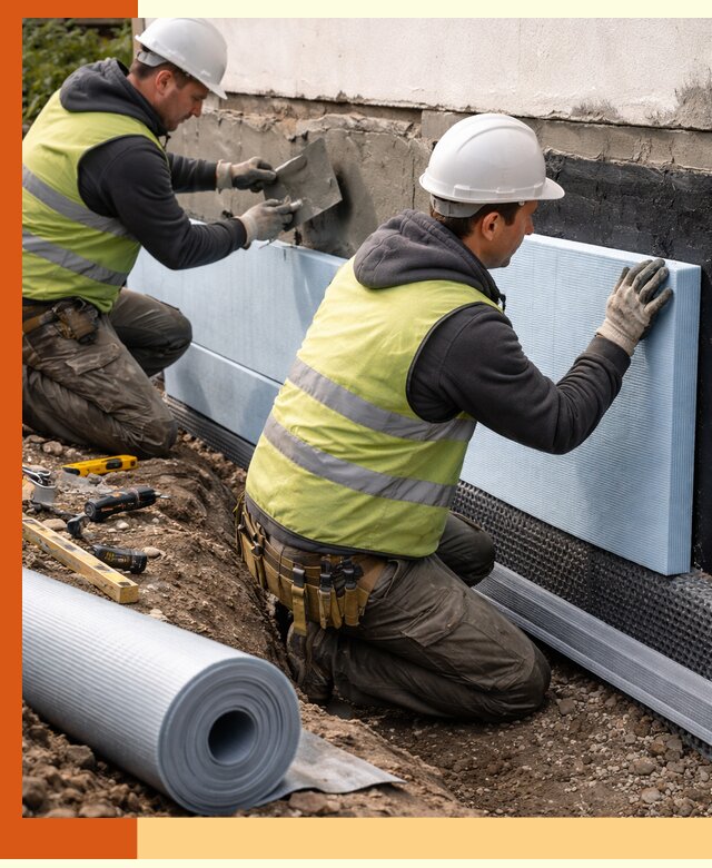 Утепление фундамента снаружи в Сорочинске — профессиональная теплоизоляция