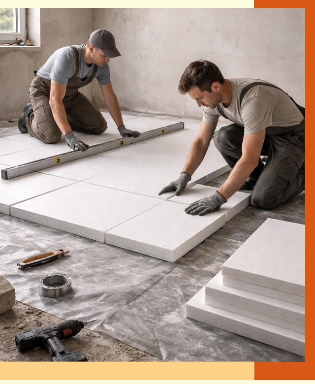 Утепление бетонного пола в Сорочинске от 2582 руб/м2 — монтаж и цена | ТепломастерСрч