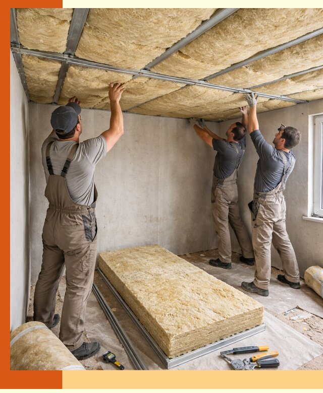 Утепление потолка в Сорочинске — тепло и без сквозняков