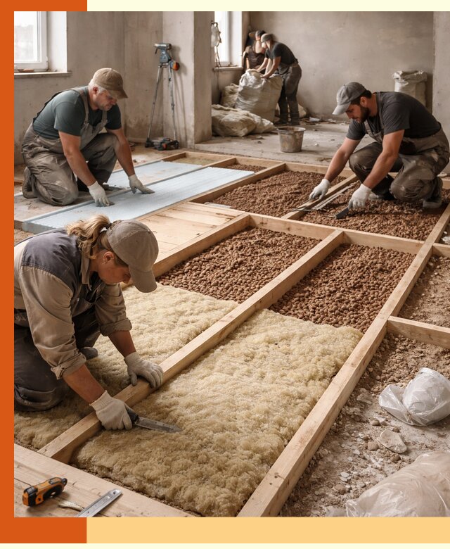 Утепление перекрытий жилых и промышленных зданий в Сорочинске