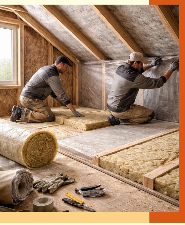 Утепление чердака в Сорочинске от 7746 руб/м² — теплоизоляция и комплексное утепление под ключ | ТепломастерСрч