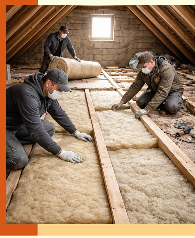 Утепление чердака в Сорочинске — профессиональная теплоизоляция кровли