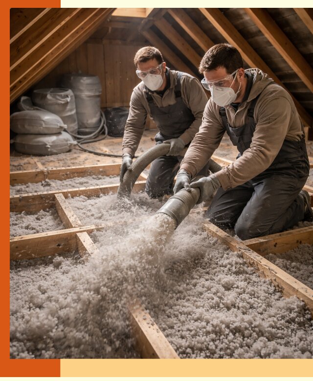 Утепление чердака эковатой в Сорочинске — быстро и надёжно