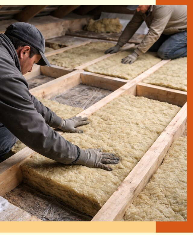 Утепление чердака минватой в Сорочинске от 3615 руб/м2 под ключ | ТепломастерСрч