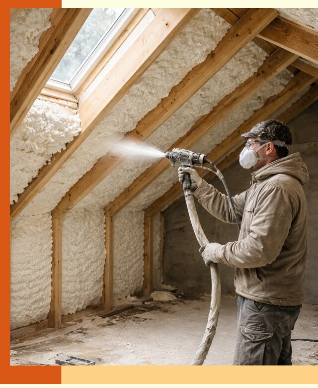 Утепление мансарды ППУ в Сорочинске быстро и надежно