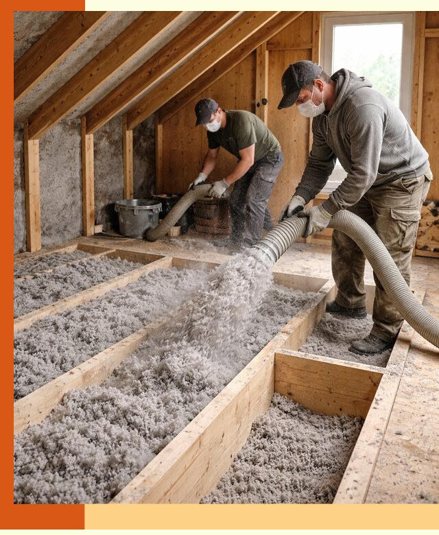 Утепление мансарды эковатой в Сорочинске с гарантией качества