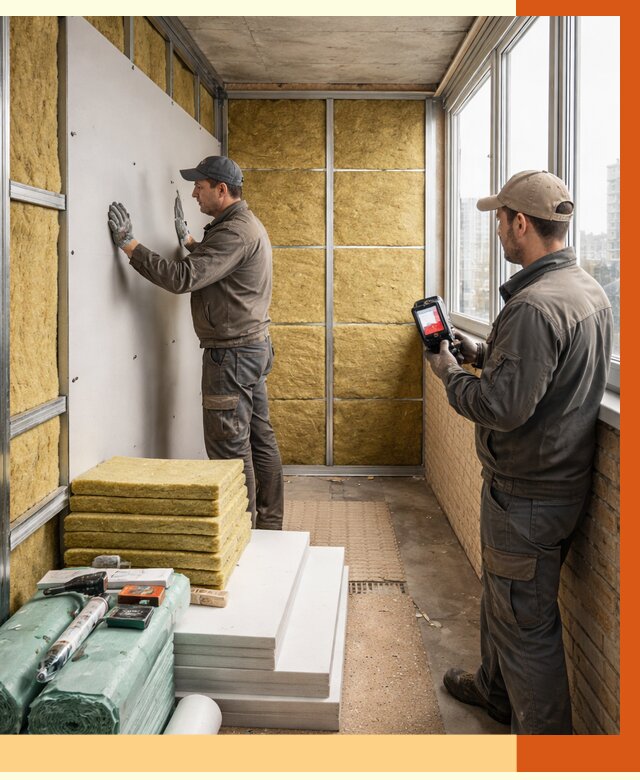 Утепление балкона в Сорочинске от 4648 руб. под ключ | ТепломастерСрч