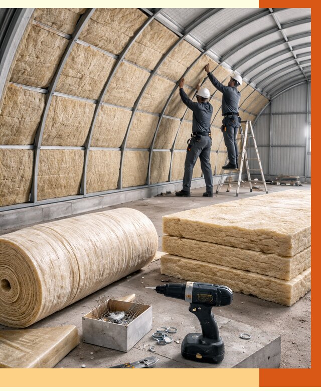 Утепление арочного ангара в Сорочинске от 3305 руб./м2 под ключ | ТепломастерСрч