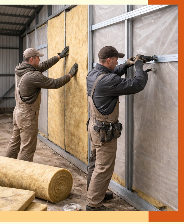 Утепление металлического ангара в Сорочинске от 4906 руб/м2 — услуги под ключ | ТепломастерСрч