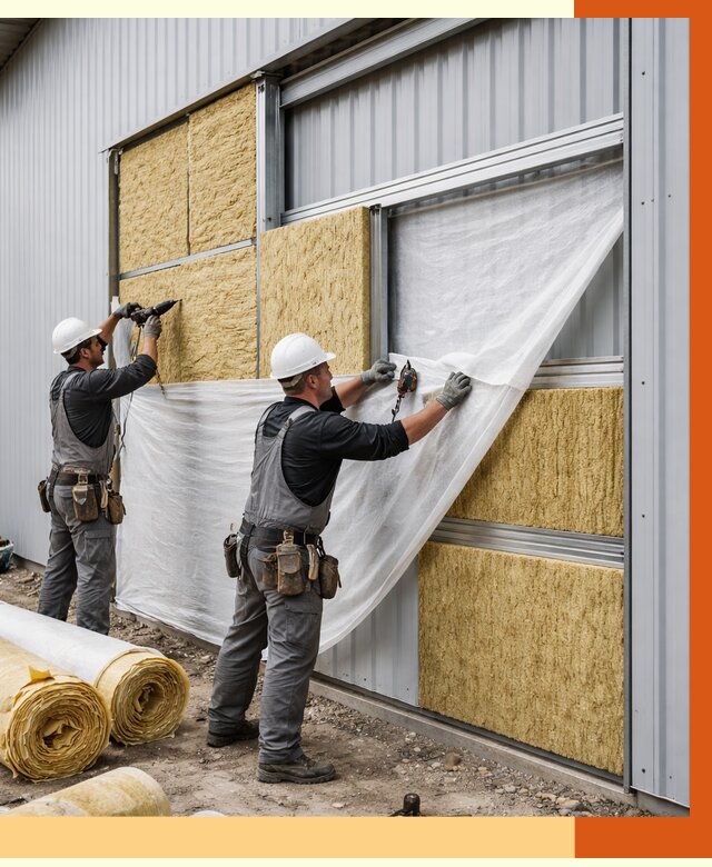 Утепление металлического склада в Сорочинске от 4648 руб/м2 — комплексное утепление под ключ | ТепломастерСрч