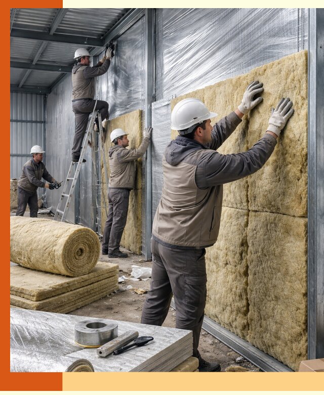 Утепление металлического склада в Сорочинске: теплоизоляция и герметизация