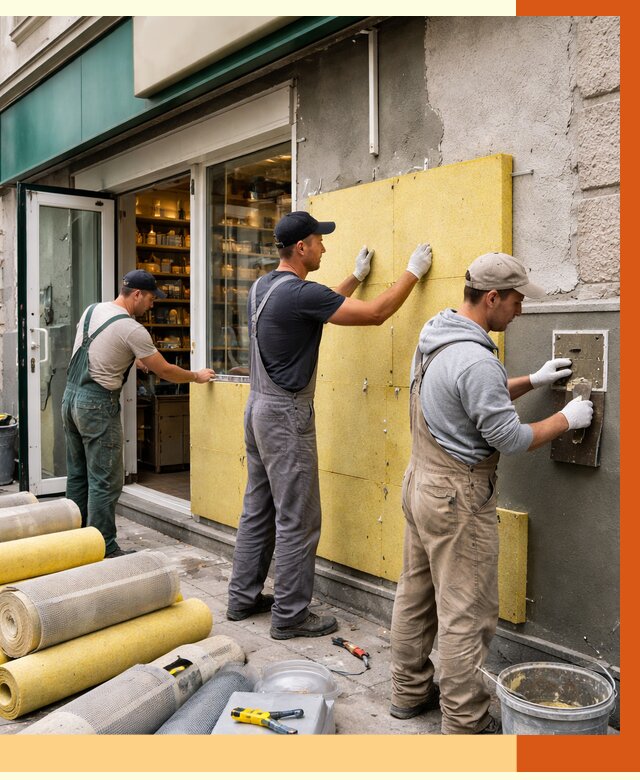 Утепление магазина в Сорочинске от 4648 руб/м2 — цена, стены и снаружи | ТепломастерСрч