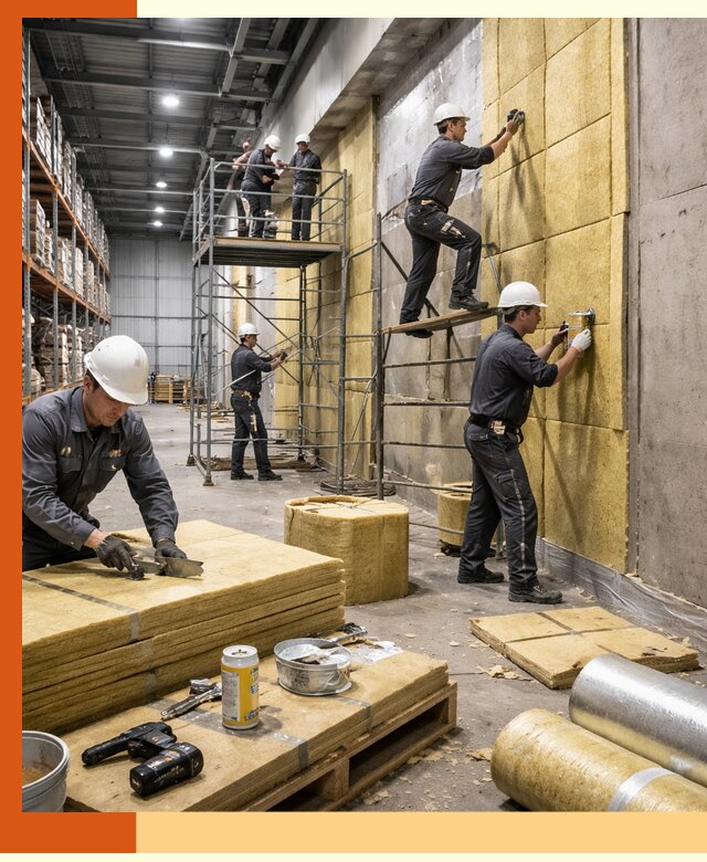 Утепление логистического центра в Сорочинске качественно и экономично