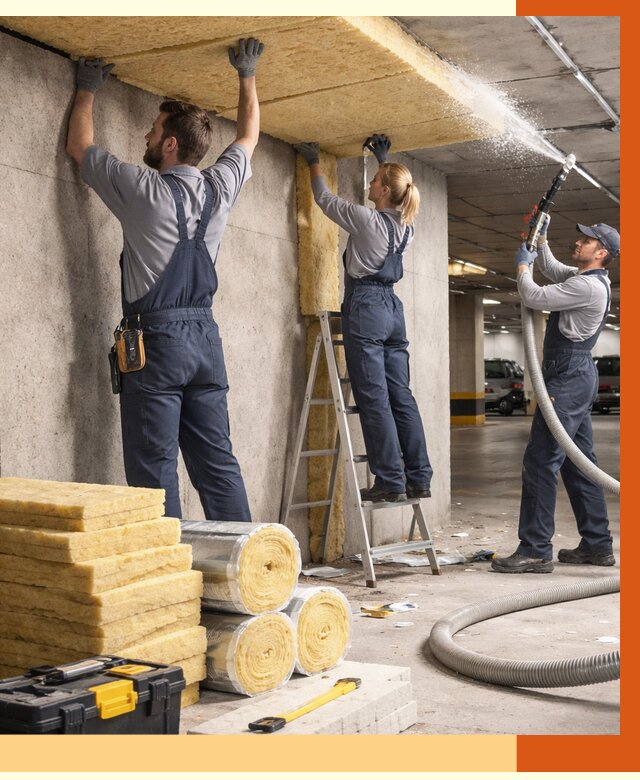 Утепление паркинга в Сорочинске от 7023 руб./м2 — работы под ключ | ТепломастерСрч