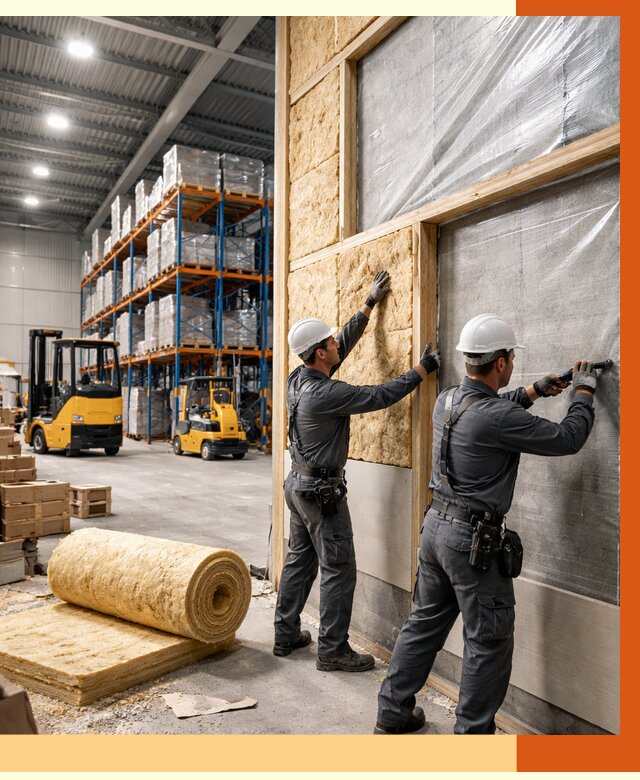 Утепление склада с техникой в Сорочинске от 4338 руб./м2 — комплексно под ключ | ТепломастерСрч