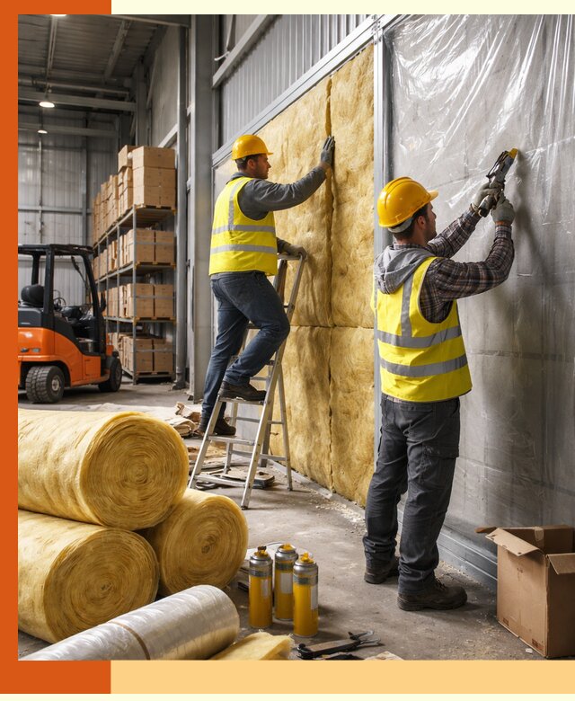 Утепление склада с техникой в Сорочинске под ключ