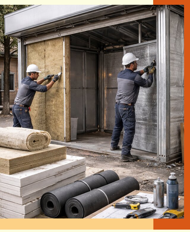 Утепление павильона шаурма в Сорочинске под ключ от 1239 руб. за м² | ТепломастерСрч