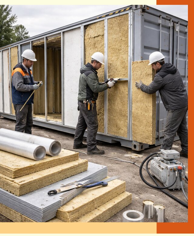 Утепление морского контейнера в Сорочинске от 3873 руб. под ключ | ТепломастерСрч