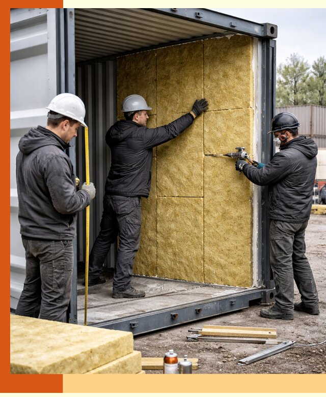 Утепление морского контейнера в Сорочинске: надежная теплоизоляция и защита