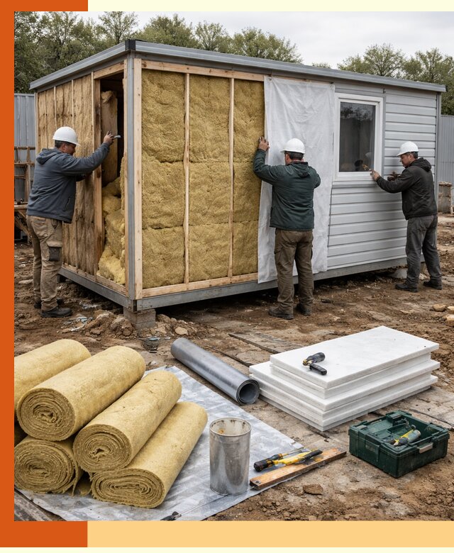 Утепление строительной бытовки под ключ в Сорочинске для любых условий