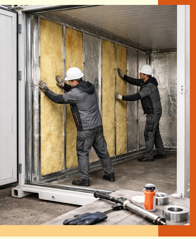 Утепление рефрижераторного контейнера в Сорочинске от 46476 руб./м² | ТепломастерСрч