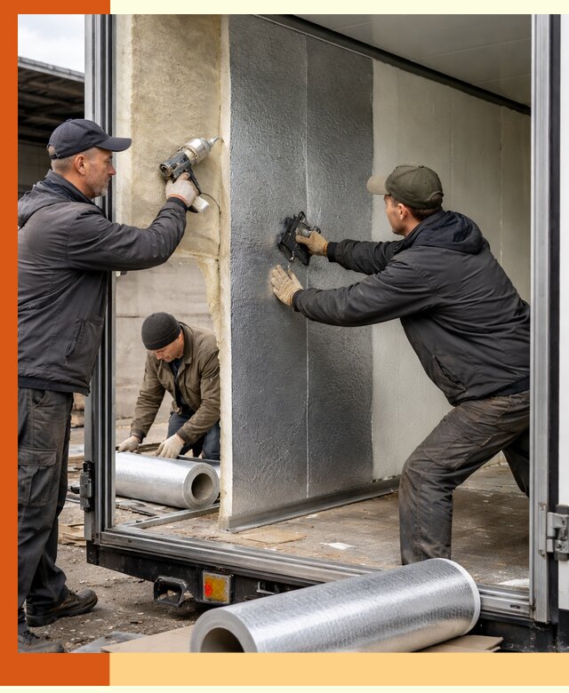 Утепление холодильного кузова в Сорочинске — монтаж и теплоизоляция